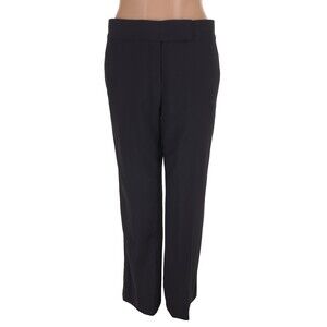 Loro Piana Wool Tuxedo Stripe Trousers Size 42 US M Womens Black Pants $1150